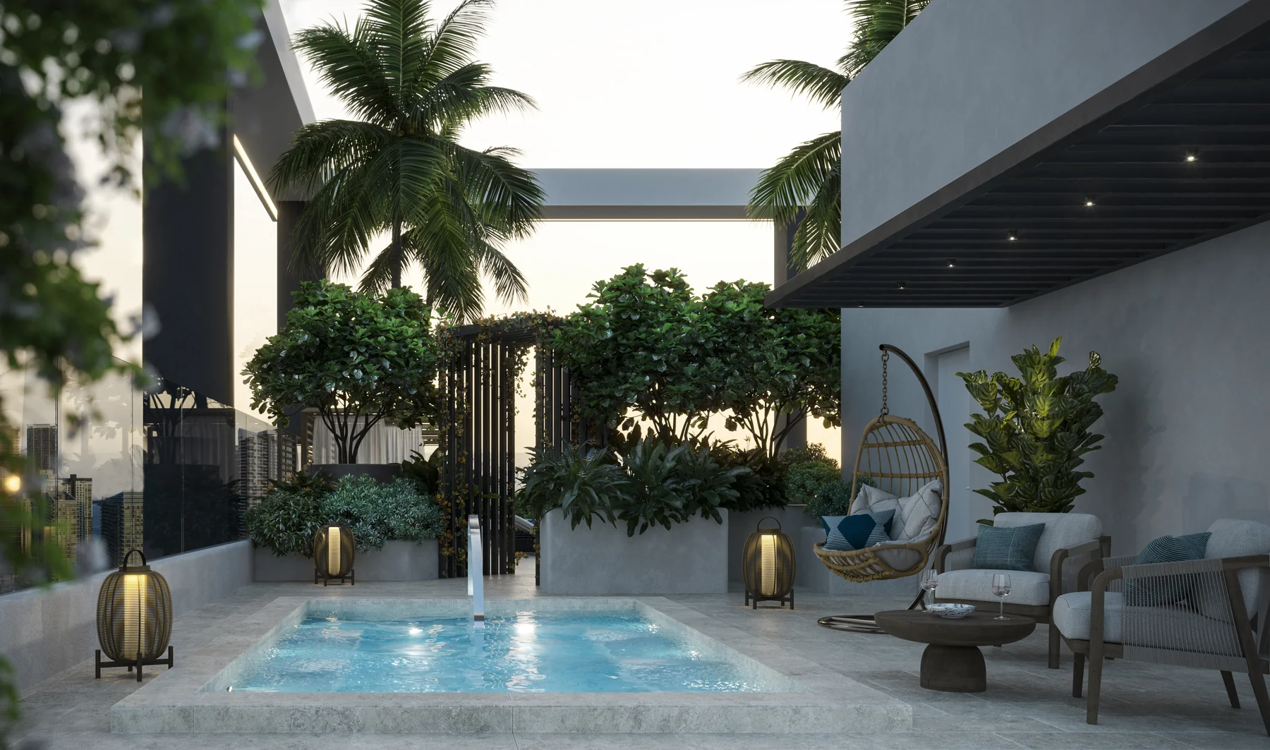 Jacuzzi en el rooftop